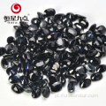 Forma oval natural chinês Preto Sapphire Gemstone